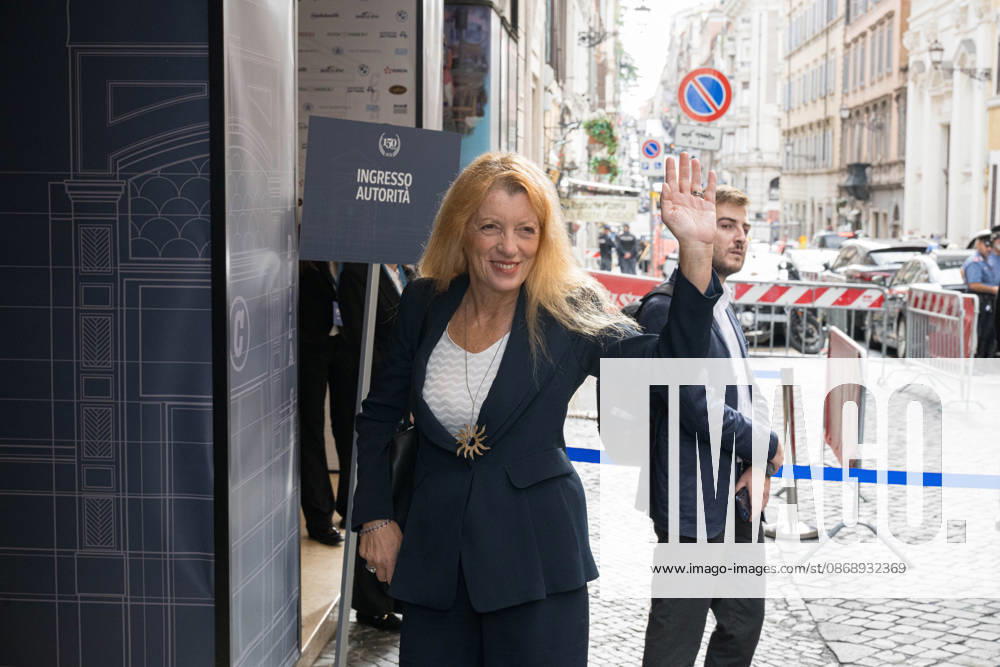 IPA89429563 - Michela Vittoria Brambilla arriving at the Teatro Sistina for the celebrations marking the 150th anniversary of the *Corriere della Sera*, in Rome, Italy, on October 8, 2026. Flavio Brancaleone Fotogramma