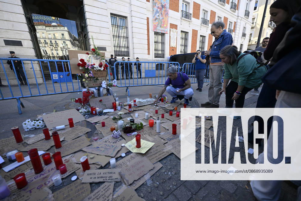 87-year-old symbol of Spain’s housing crisis dies 2 weeks after eviction MADRID, SPAIN - OCTOBER 8: A condolence area is set up for Maricarmen Abascal, known publicly as Maricarmen, the 87-year-old woman whose eviction from her longtime Madrid home sparked housing protests across Spain. Abascal died on Wednesday while receiving treatment in hospital. Meanwhile, a tent protest set up by Spaniards at Puerta del Sol on September 26, calling on the central and regional governments to take action over the housing crisis, continues in Madrid, Spain, on October 8, 2026. Burak Akbulut Anadolu Madrid Spain. Editorial use only. Please get in touch for any other usage.