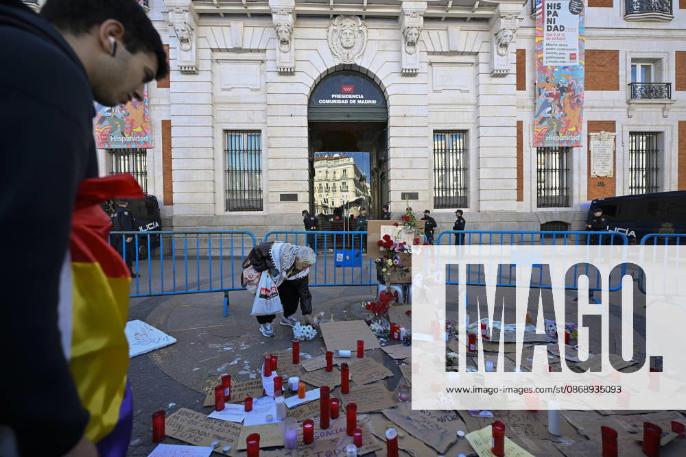 87-year-old symbol of Spain’s housing crisis dies 2 weeks after eviction MADRID, SPAIN - OCTOBER 8: A condolence area is set up for Maricarmen Abascal, known publicly as Maricarmen, the 87-year-old woman whose eviction from her longtime Madrid home sparked housing protests across Spain. Abascal died on Wednesday while receiving treatment in hospital. Meanwhile, a tent protest set up by Spaniards at Puerta del Sol on September 26, calling on the central and regional governments to take action over the housing crisis, continues in Madrid, Spain, on October 8, 2026. Burak Akbulut Anadolu Madrid Spain. Editorial use only. Please get in touch for any other usage.