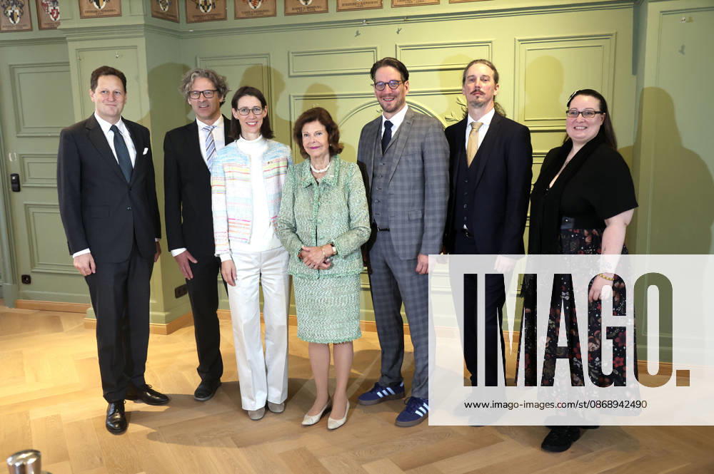 Georg Friedrich Prinz von Preußen, Philipp Haug, Bettina Gräfin Bernadotte, Königin Silvia von Schweden, Björn Graf Bernadotte, Christian Graf Bernadotte und Diana Gräfin Bernadotte beim Jubiläum der Mentor-Stiftung auf der Insel Mainau. Mainau