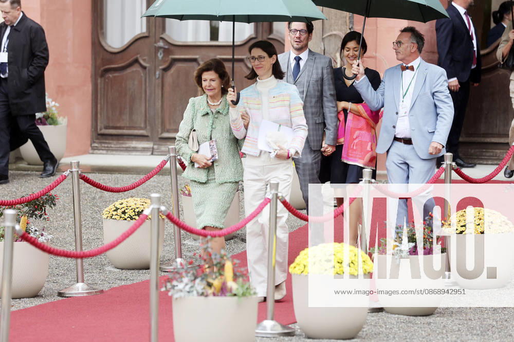 Königin Silvia von Schweden, Bettina Gräfin Bernadotte und Björn Graf Bernadotte beim Jubiläum der Mentor-Stiftung auf der Insel Mainau. Mainau