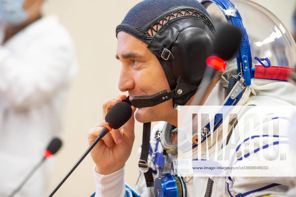 Baikonur, Kazakhstan. 14 July, 2026. Roscosmos cosmonaut Pyotr Dubrov talks to family and friends after Sokol suit pressure checks at the Baikonur Cosmodrome, July 14, 2026 in Baikonur, Kazakhstan. He launched to the International Space Station later that day. Baikonur Kazakhstan - ZUMAp138 20261008_zaa_p138_007