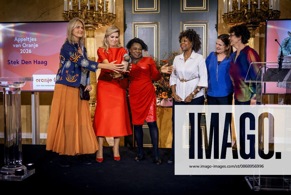 Palace Queen Maxima presented the 2026 Appeltjes van Oranje awards at palace Noordeinde in The Hague. Winner Stek Den Haag Â