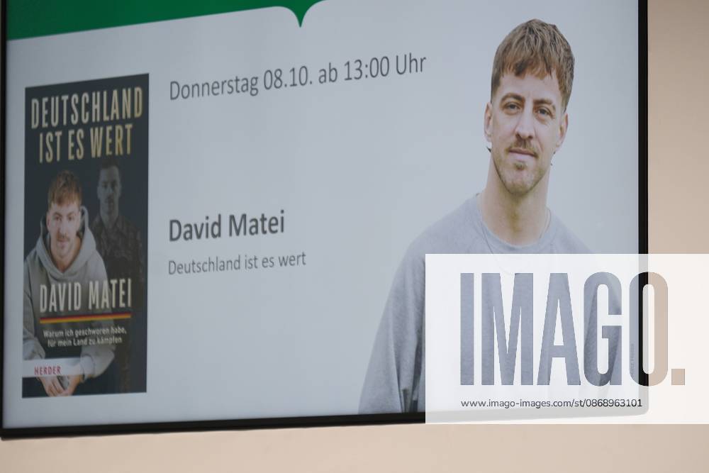 Frankfurt am Main, Messe Frankfurter Buchmesse 2026 Deutschland ist es wert meint Autor und Ex-Bundeswehr-Reserveoffizier. David Matei