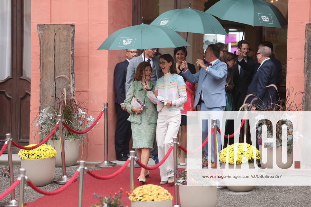 Königin Silvia von Schweden, Bettina Gräfin Bernadotte und Björn Graf Bernadotte beim Jubiläum der Mentor-Stiftung auf der Insel Mainau. Mainau