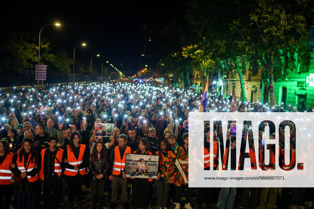 Farewell, Maricarmen March from Puerta del Sol to Maricarmen’s Home Hundreds of people carrying candles took part in the Farewell, Maricarmen march from Puerta del Sol to Maricarmen’s home, on October 8, 2026, in Madrid, Spain. Many people have left candles, flowers, and signs of encouragement next to the doorway from which Maricarmen was evicted two weeks ago, hours after news broke of the death of the 87-year-old woman. To profit from homes is to traffic in lives. Let no more lives be lost over housing. Thank you, Maricarmen, reads one of the messages of gratitude. OCTOBER 8, 2026 PROTEST MARCH MARICARMEN TRIBUTE EVICTION EVICTED WOMAN SIGNS CANDLES Madrid, Spain