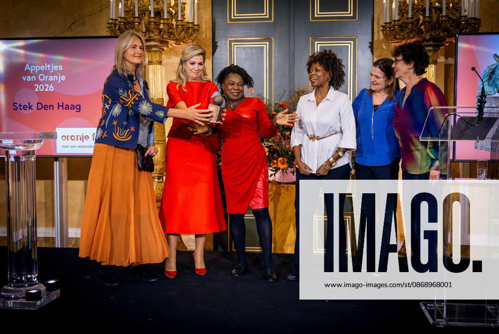 Presentation of the Appeltjes van Oranje awards. The Hague, The Netherlands. 8 Oct 2026 Queen Maxima at the presentation of the Appeltjes van Oranje awards at Noordeinde Palace in The Hague. The Hague The Netherlands