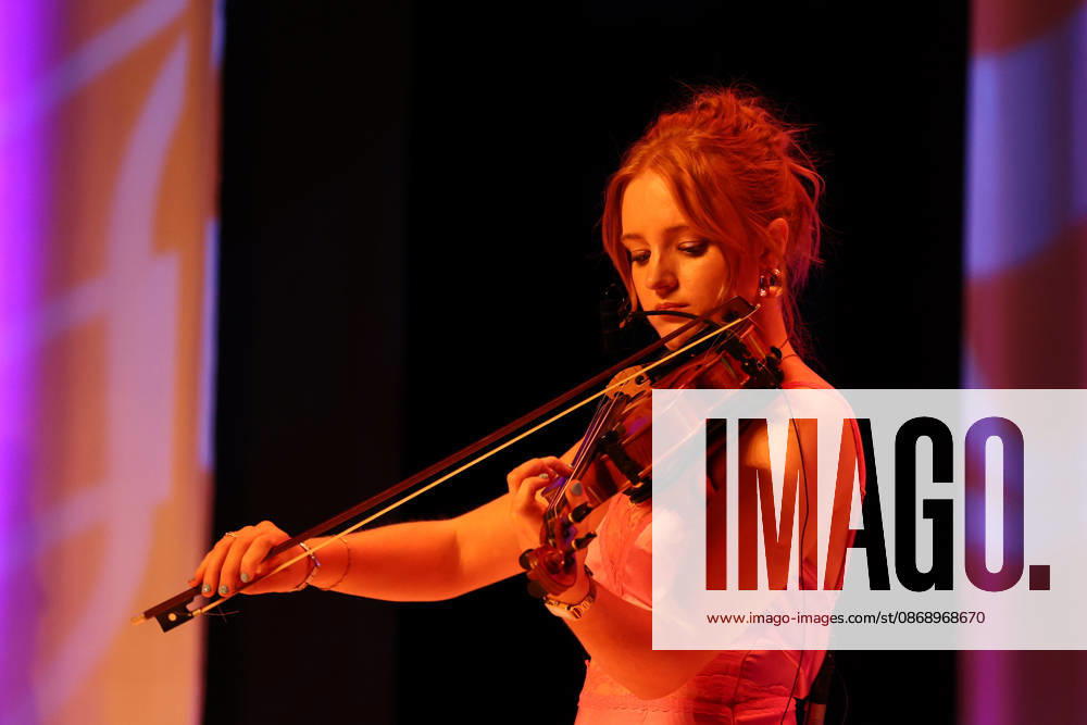 Actress and violonist MEGAN NIC FHIONNGHAILE performs during the Opening Ceremony of the 37th Dinard British and Irish Film Festival in Dinard, France. Dinard France - ZUMAc179 20261008_zep_c179_047