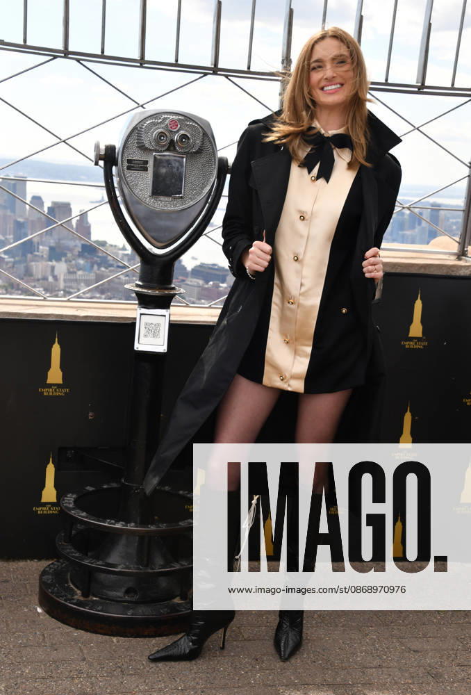 NEW YORK, NY- OCTOBER 8: Allegra Edwards at the Empire State Building to Celebrate the Premiere of CBS New Series, Eternally Yours on October 8, 2026 in New York City.