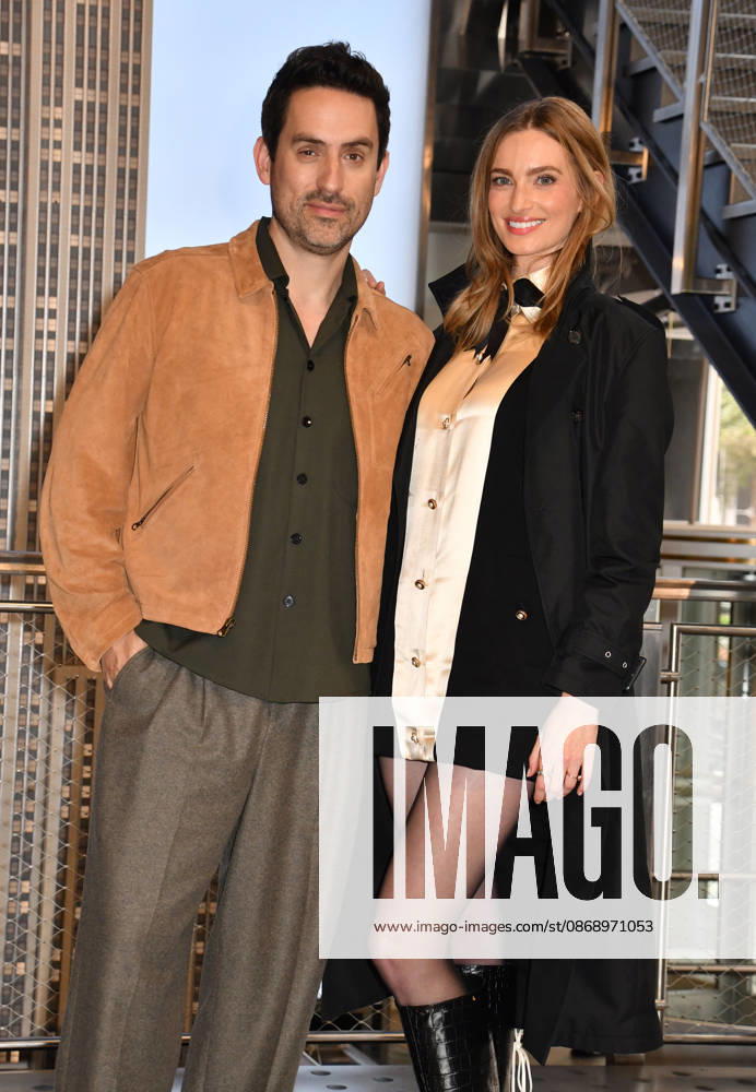 NEW YORK, NY- OCTOBER 8: Ed Weeks and Allegra Edwards at the Empire State Building to Celebrate the Premiere of CBS New Series, Eternally Yours on October 8, 2026 in New York City.