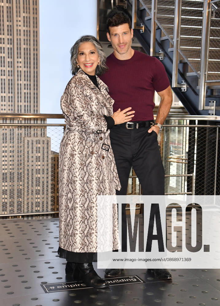 NEW YORK, NY- OCTOBER 8: Rose Abdoo and Parker Young at the Empire State Building to Celebrate the Premiere of CBS New Series, Eternally Yours on October 8, 2026 in New York City.