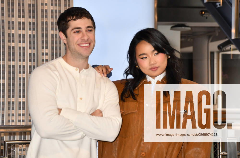 NEW YORK, NY- OCTOBER 8: Jaren Lewison and Helen J. Shen at the Empire State Building to Celebrate the Premiere of CBS New Series, Eternally Yours on October 8, 2026 in New York City. Credit: AdMedia New York City USA - ZUMAa123 20261008_zaa_a123_078