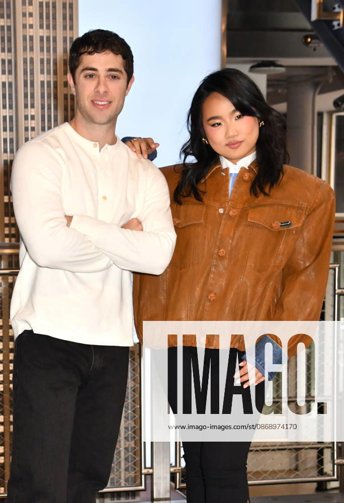 NEW YORK, NY- OCTOBER 8: Jaren Lewison and Helen J. Shen at the Empire State Building to Celebrate the Premiere of CBS New Series, Eternally Yours on October 8, 2026 in New York City. Credit: AdMedia New York City USA - ZUMAa123 20261008_zaa_a123_084