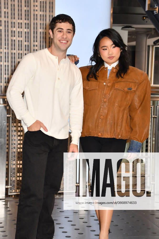 NEW YORK, NY- OCTOBER 8: Jaren Lewison and Helen J. Shen at the Empire State Building to Celebrate the Premiere of CBS New Series, Eternally Yours on October 8, 2026 in New York City. Credit: AdMedia New York City USA - ZUMAa123 20261008_zaa_a123_092
