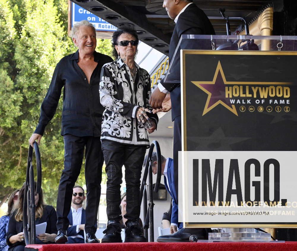 Graham Russel (L) and Russell Hitchcock of the rock duo Air Supply are introduced during an unveiling ceremony honoring them with the 2,859th star on the Hollywood Walk of Fame in Los Angeles on Thursday October 8, 2026. Looking on is David Foster (L) and Pat Sajak LAP2026100802 JIMxRUYMEN