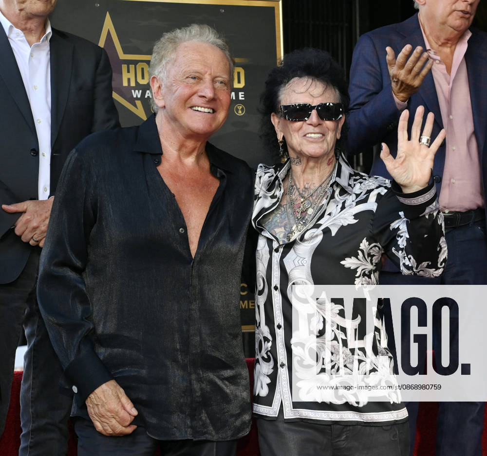 Graham Russel (L) and Russell Hitchcock of the rock duo Air Supply react during an unveiling ceremony honoring them with the 2,859th star on the Hollywood Walk of Fame in Los Angeles on Thursday October 8, 2026. LAP2026100803 JIMxRUYMEN