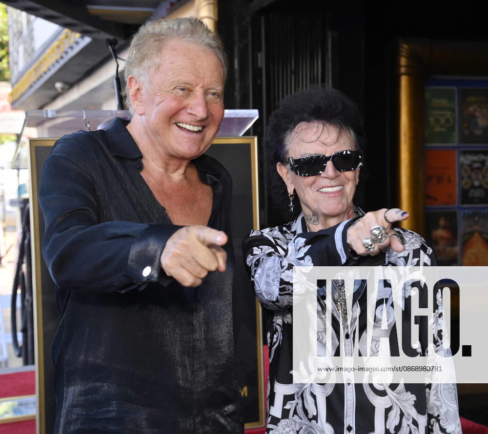 Graham Russell (L) and Russell Hitchcock of the rock duo Air Supply ham it up with photographers next to their star during an unveiling ceremony honoring them with the 2,859th star on the Hollywood Walk of Fame in Los Angeles on Thursday October 8, 2026. LAP2026100827 JIMxRUYMEN