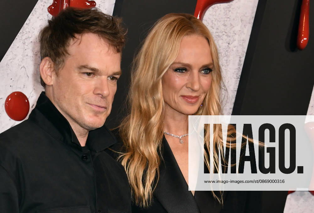 NEW YORK, NY - OCTOBER 8: Michael C. Hall and Uma Thurman at Dexter 20th Anniversary Celebration & Dexter: Resurrection Season 2 premiere at Chelsea Industrial on October 8, 2026 in New York City.