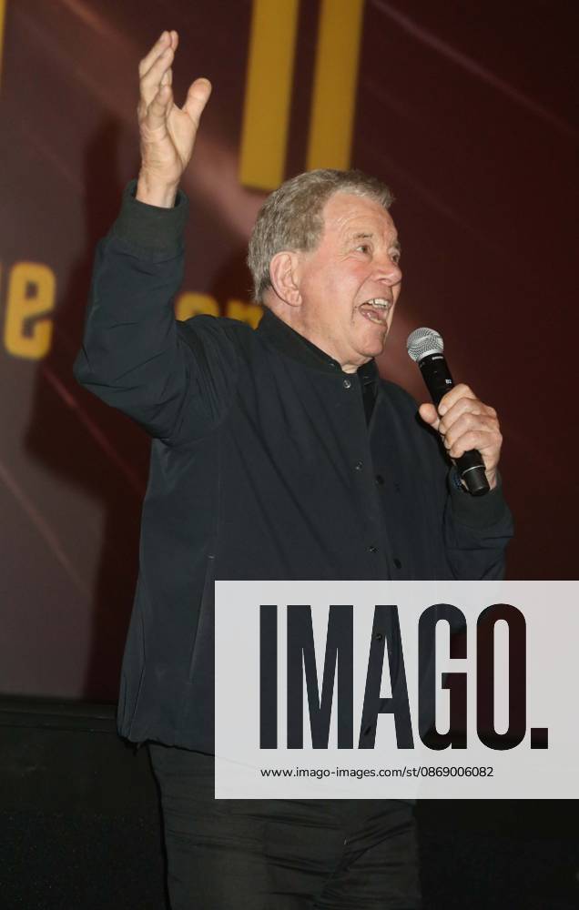 Actor WILLIAM SHATNER seen during the introduction for the New York All Media Premiere Screening of The Sixty-Year Mission - How Star Trek Changed Television and the World held at Regal Times Square Theaters. New York USA - ZUMAk03_ 20261008_zaf_k03_057