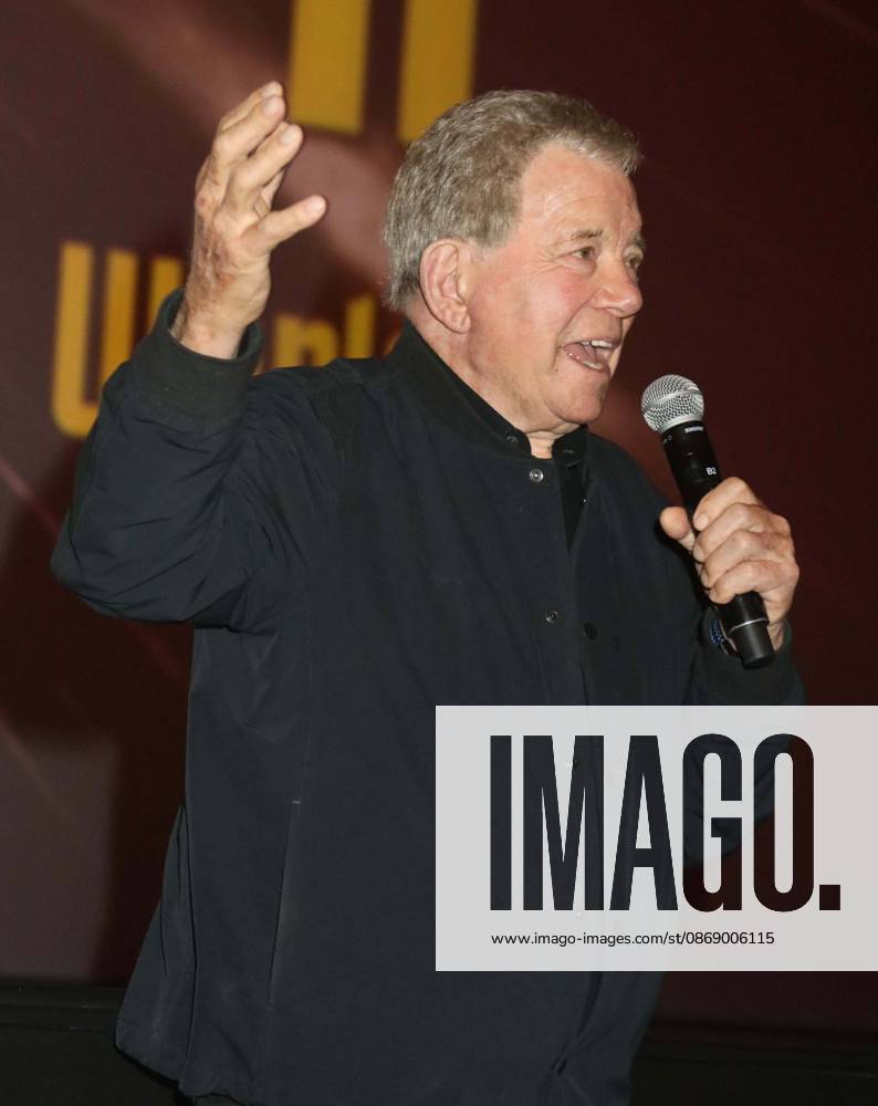 Actor WILLIAM SHATNER seen during the introduction for the New York All Media Premiere Screening of The Sixty-Year Mission - How Star Trek Changed Television and the World held at Regal Times Square Theaters. New York USA - ZUMAk03_ 20261008_zaf_k03_058