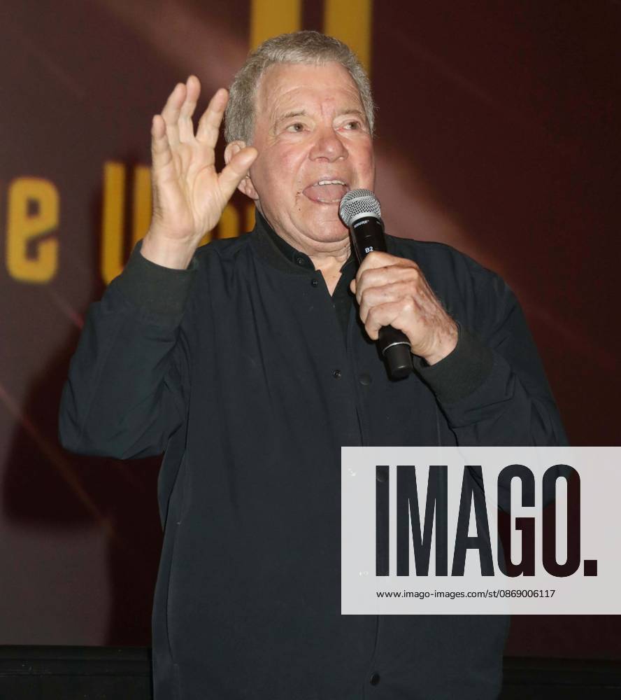 Actor WILLIAM SHATNER seen during the introduction for the New York All Media Premiere Screening of The Sixty-Year Mission - How Star Trek Changed Television and the World held at Regal Times Square Theaters. New York USA - ZUMAk03_ 20261008_zaf_k03_062