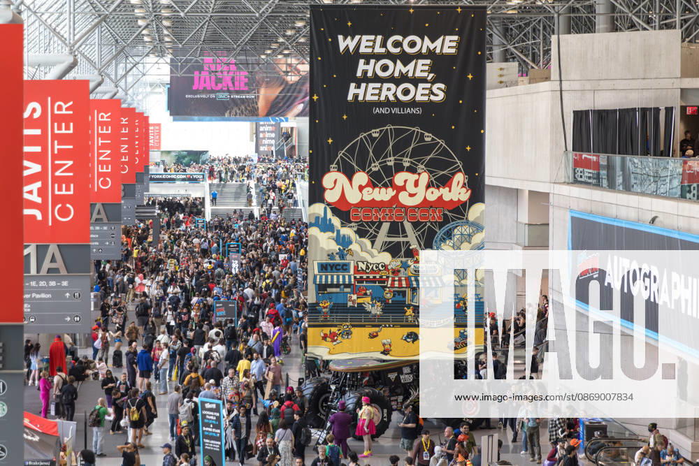 People in costumes and makeup pose during New York Comic Con 2026 at the Javits Center in New York City, United States, on Thursday, October 8, 2026. New York USA - ZUMAc233 20261008_zsp_c233_011