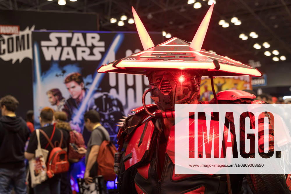 People in costumes and makeup pose during New York Comic Con 2026 at the Javits Center in New York City, United States, on Thursday, October 8, 2026. New York USA - ZUMAc233 20261008_zsp_c233_021