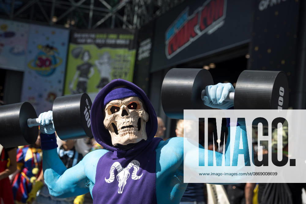 People in costumes and makeup pose during New York Comic Con 2026 at the Javits Center in New York City, United States, on Thursday, October 8, 2026. New York USA - ZUMAc233 20261008_zsp_c233_023