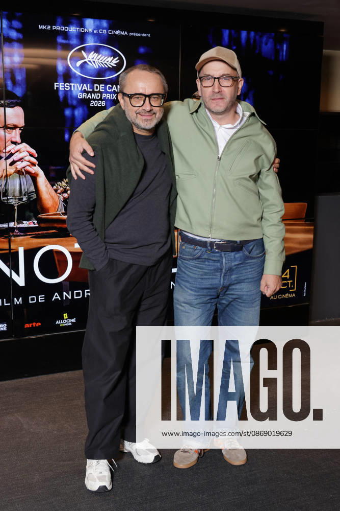 Exclusive - Minotaure Premiere - Paris Exclusive - Andrei Zviaguintsev and Evgueni Galperine attend the photocall for the premiere of The Minotaure held at the UGC Les Halles Cinema in Paris, France on October 8, 2026. Photo by David Boyer ABACAPRESS.COM Paris France