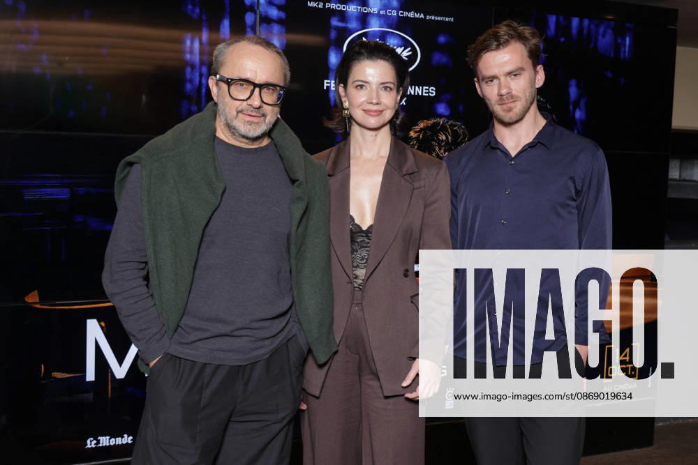 Exclusive - Minotaure Premiere - Paris Exclusive - Andrei Zviaguintsev, Iris Lebedeva and Yuriy Zavalnyouk attend the photocall for the premiere of The Minotaure held at the UGC Les Halles Cinema in Paris, France on October 8, 2026. Photo by David Boyer ABACAPRESS.COM Paris France