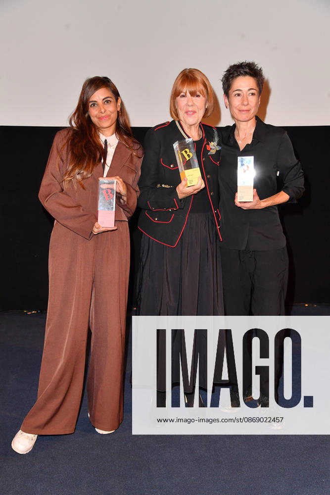 Collien Fernandes , Gisele Pelicot und Dunja Hayali bei der Verleihung der Brigitte Award 2026 im Kino International in Berlin am 08.10.2026