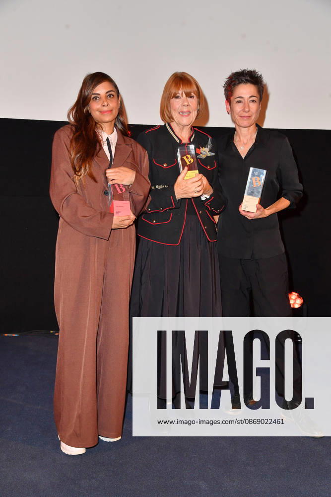 Collien Fernandes , Gisele Pelicot und Dunja Hayali bei der Verleihung der Brigitte Award 2026 im Kino International in Berlin am 08.10.2026