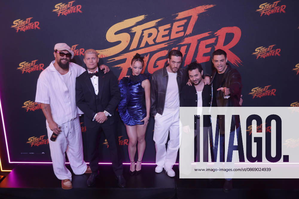 Street Fighter Red Carpet And Fan Event in Mexico City (L-R) Jason Momoa, Cody Rhodes, Callina Liang, Andrew Koji, Kitao Sakurai and Noah Centineo attend the official red carpet and fan event for the upcoming live-action film Street Fighter at Cinà polis Universidad on October 08, 2026 in Mexico City, Mexico. (Photo by Ismael Rosas Eyepix Group)