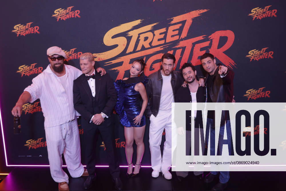 Street Fighter Red Carpet And Fan Event in Mexico City (L-R) Jason Momoa, Cody Rhodes, Callina Liang, Andrew Koji, Kitao Sakurai and Noah Centineo attend the official red carpet and fan event for the upcoming live-action film Street Fighter at Cinà polis Universidad on October 08, 2026 in Mexico City, Mexico. (Photo by Ismael Rosas Eyepix Group)