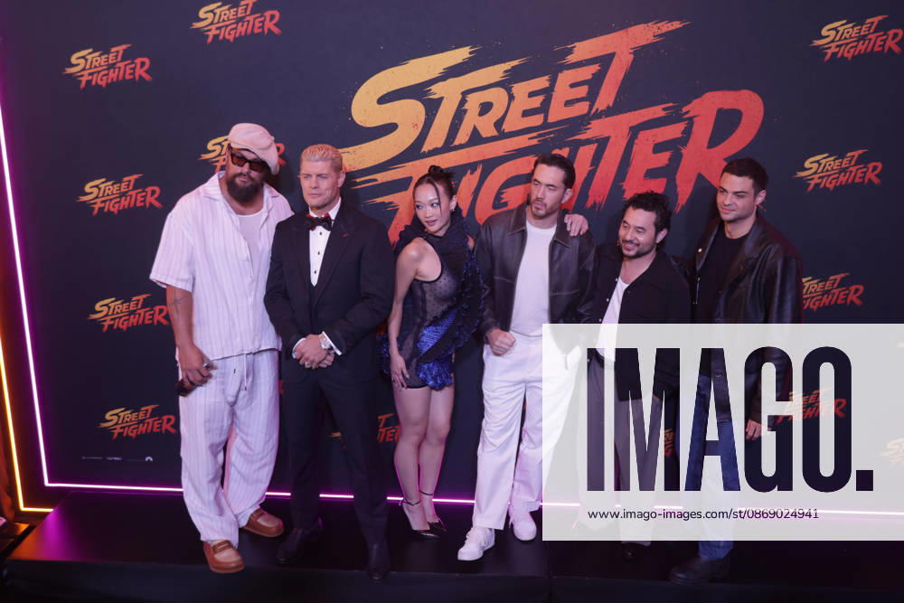 Street Fighter Red Carpet And Fan Event in Mexico City (L-R) Jason Momoa, Cody Rhodes, Callina Liang, Andrew Koji, Kitao Sakurai and Noah Centineo attend the official red carpet and fan event for the upcoming live-action film Street Fighter at Cinà polis Universidad on October 08, 2026 in Mexico City, Mexico. (Photo by Ismael Rosas Eyepix Group)