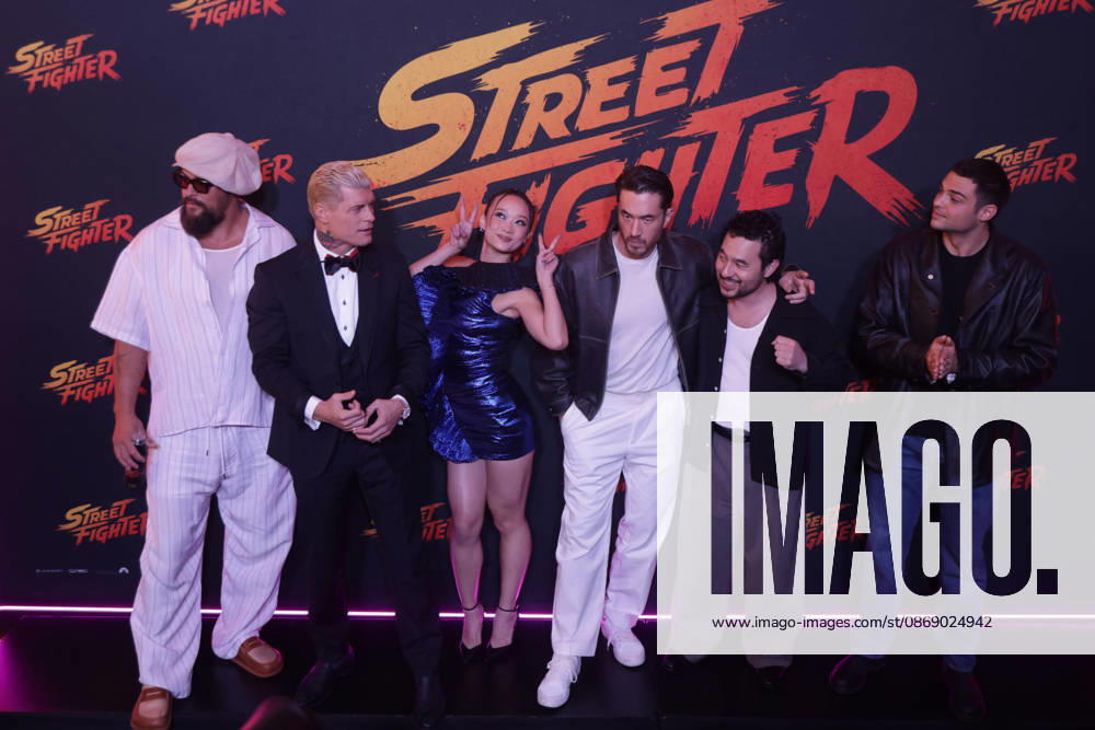 Street Fighter Red Carpet And Fan Event in Mexico City (L-R) Jason Momoa, Cody Rhodes, Callina Liang, Andrew Koji, Kitao Sakurai and Noah Centineo attend the official red carpet and fan event for the upcoming live-action film Street Fighter at Cinà polis Universidad on October 08, 2026 in Mexico City, Mexico. (Photo by Ismael Rosas Eyepix Group)