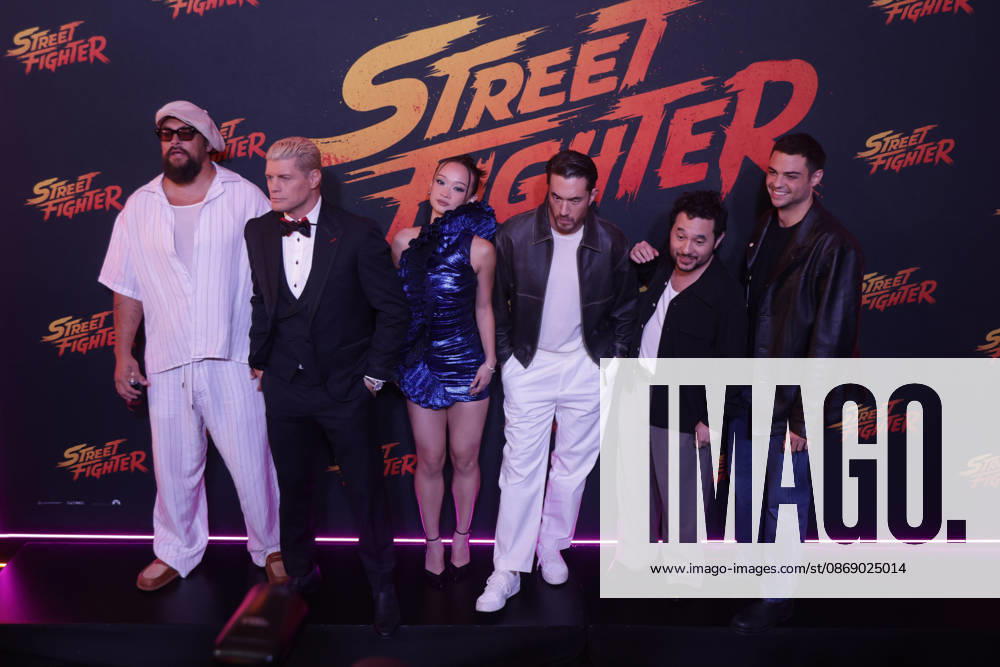 Street Fighter Red Carpet And Fan Event in Mexico City (L-R) Jason Momoa, Cody Rhodes, Callina Liang, Andrew Koji, Kitao Sakurai and Noah Centineo attend the official red carpet and fan event for the upcoming live-action film Street Fighter at Cinà polis Universidad on October 08, 2026 in Mexico City, Mexico. (Photo by Ismael Rosas Eyepix Group)