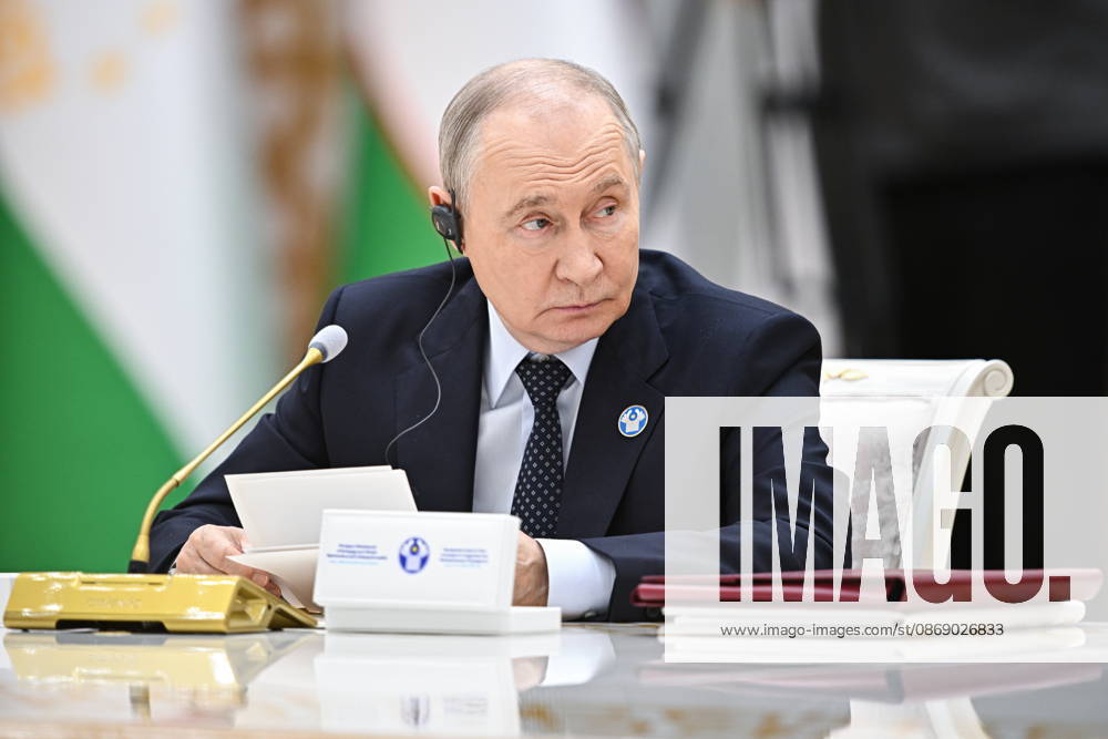 TURKMENISTAN, BALKAN PROVINCE - OCTOBER 9, 2026: Russia s President Vladimir Putin attends a meeting of the CIS Council of Heads of State in Turkmenbashi Turkmenistan - ZUMAt113 20261009_zaa_t113_073