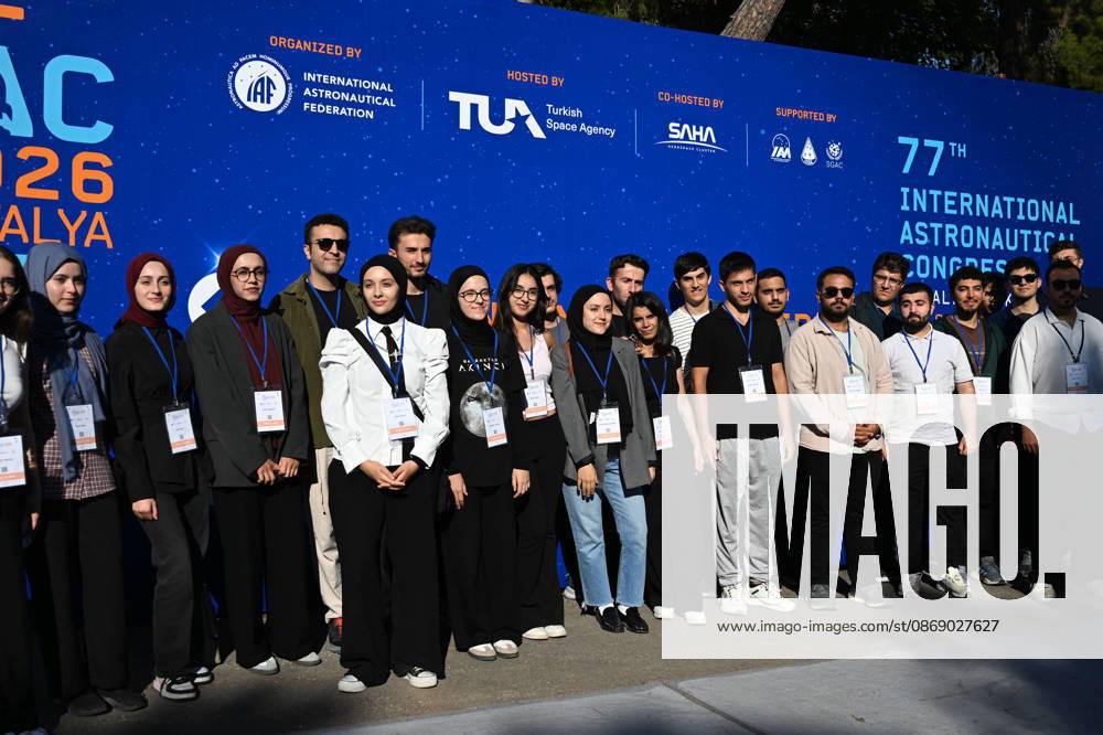 77th International Astronautical Congress in Antalya ANTALYA, TURKIYE - OCTOBER 9: People visit the 77th International Astronautical Congress (IAC 2026) on its last day open to public at the NEST Congress Center in Antalya, Turkiye, on October 09, 2026. Organized by the International Astronautical Federation (IAF), the congress is being held under the coordination of the Turkish Ministry of Industry and Technology and co-hosted by the Turkish Space Agency (TUA) and SAHA Istanbul, with Anadolu serving as the Global Communication Partner. Muhammed Abdullah Kurtar Anadolu Antalya Turkey. Editorial use only. Please get in touch for any other usage.
