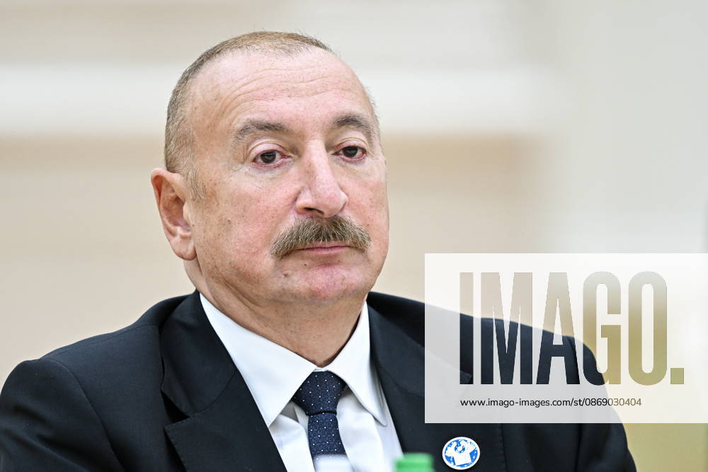 TURKMENISTAN, BALKAN PROVINCE - OCTOBER 9, 2026: Azerbaijan s President Ilham Aliyev attends a narrow-format meeting of the CIS Council of Heads of State in Turkmenbashi Turkmenistan - ZUMAt113 20261009_zaa_t113_114