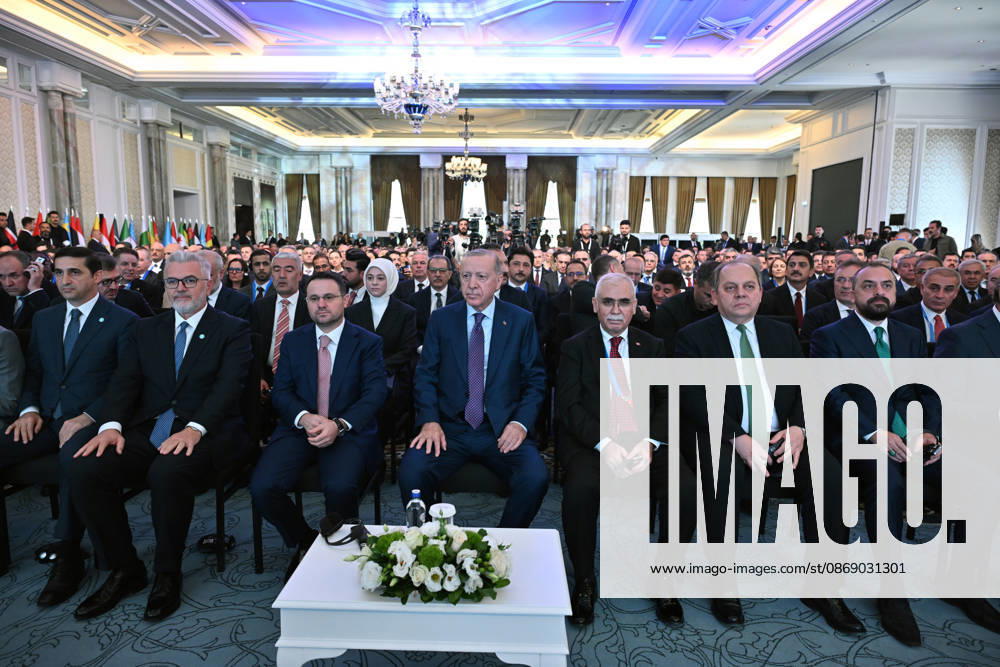Turkish President Erdogan attends the International Justice Summit ISTANBUL, TURKIYE - OCTOBER 9: Turkish President Recep Tayyip Erdogan (C) attends the International Justice Summit held at Ciragan Palace in the Besiktas district of Istanbul, Turkiye on October 9, 2026. President of the Constitutional Court Kadir Ozkaya (3rd R), President of the Court of Cassation Omer Kerkez (2nd R), and Turkish Justice Minister Akin Gurlek (3rd L) also attended the program. Isa Terli Anadolu Istanbul Turkey. Editorial use only. Please get in touch for any other usage.