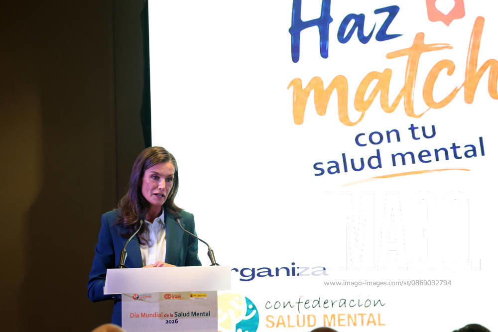 Queen Letizia presides over the official ceremony for World Mental Health Day 2026 Queen Letizia during the official ceremony for World Mental Health Day 2026 at the Hotel Ilunion Atrium on October 9, 2026, in Madrid, Spain. Organized by the Spanish Mental Health Confederation, the event will be held under the slogan Match Your Mental Health, in collaboration with the Ministry of Social Rights, Consumer Affairs, and the 2030 Agenda and the ONCE Foundation CELEBRITIES QUEEN ROYALTY HEALTH MENTAL HEALTH Raú Madrid Madrid, Spain