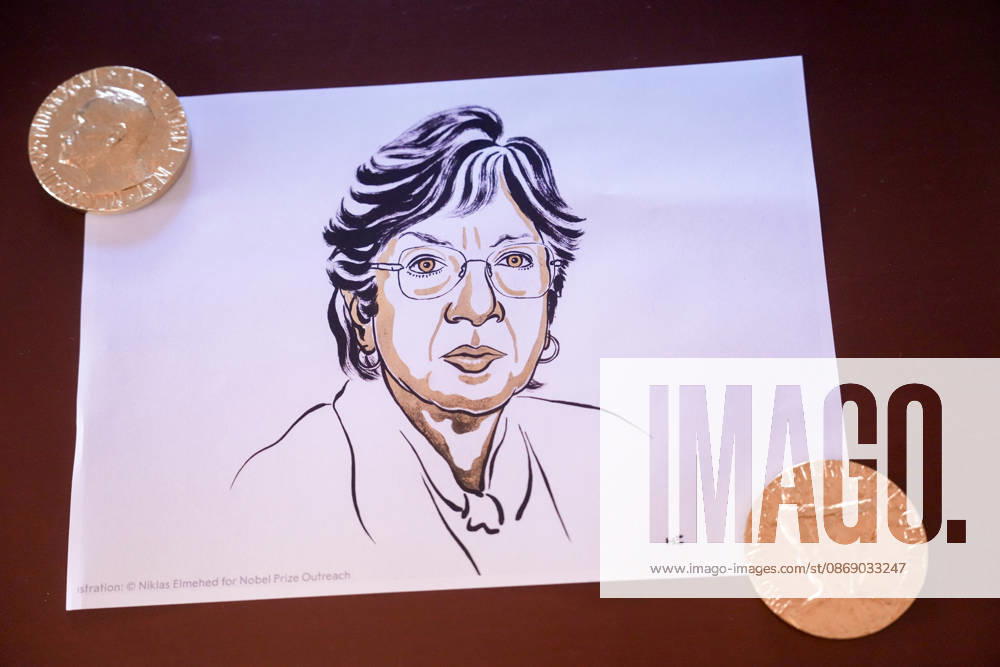 Nobels Fredspris 2026 Oslo 20261009. En illustrasjon av fredprisvinneren Navanethem Navi Pillay etter kunngjoringen av Nobels fredspris for 2026 pa Nobelinstituttet. Foto: Javad Parsa NTB Oslo Norge a0K3UbV8RuU Ref:_BNC_POLa0K3UbV8RuU.jpg
