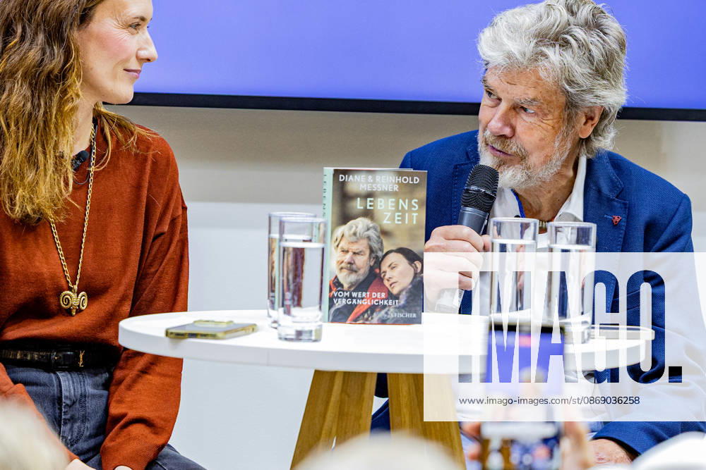 Reinhold Messner auf der Frankfurter Buchmesse 2026 09.10.2026 Bergsteigerlegende Reinhold Messner und seine Ehefrau Diane Messner stellen auf der Frankfurter Buchmesse 2026 ihr gemeinsames Buch Lebenszeit Vom Wert der Vergänglichkeit vor. Im Gespräch am Stand der Wochenzeitung DIE ZEIT sprechen sie über das Älterwerden, die Vergänglichkeit des Lebens, persönliche Erfahrungen sowie den Wert gemeinsam verbrachter Lebenszeit. Das Buch ist im S. Fischer Verlag erschienen. Frankfurt am Main Messe Hessen Deutschland