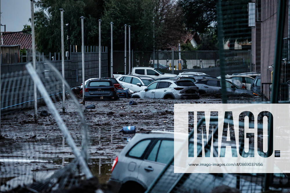 Santiago, October 9, 2026: Consequences of a mudslide that affected the area from San Carlos de Apoquindo to Los Dominicos in the Las Condes district, causing widespread damage and sweeping away vehicles and people. Diego Martin Aton, Chile, Aton 1198065 jpeg