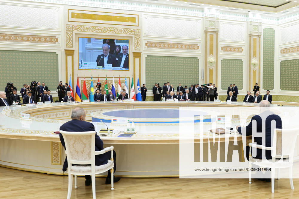 Commonwealth of Independent States Summit in Turkmenistan TURKMENBASHI, TURKMENISTAN - OCTOBER 09: (---- - MANDATORY CREDIT - IRANIAN PRESIDENCY HANDOUT - NO MARKETING NO ADVERTISING CAMPAIGNS - DISTRIBUTED AS A SERVICE TO CLIENTS----) Leaders attend the Commonwealth of Independent States Summit (CIS) in Turkmenbashi, Turkmenistan on October 09, 2026. Iranian Presidency Handout Anadolu Turkmenbashi Turkmenistan. Editorial use only. Please get in touch for any other usage.