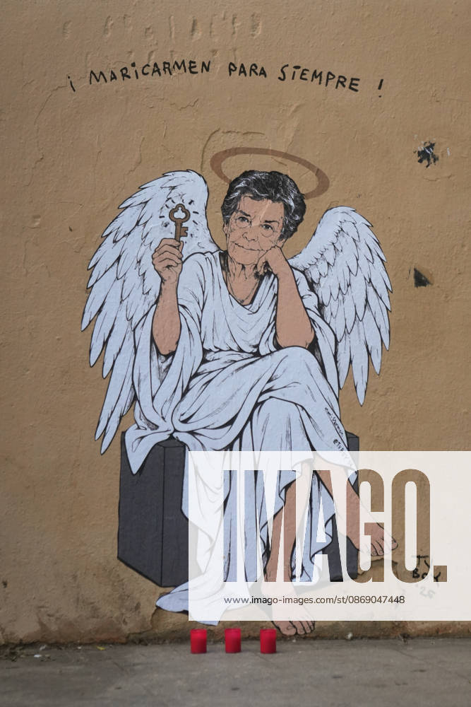 Maricarmen Forever, the new artwork by street artist TVBoy in Barcelona The artwork Maricarmen Forever by street artist TVBoy, as of October 9, 2026, in Barcelona, Catalonia, Spain. Street artist TVBoy has portrayed Maricarmen with angel wings and a key in her hand, paying tribute to the elderly woman who was evicted from her apartment a few weeks ago following her death, with the phrase Maricarmen Forever OCTOBER 9, 2026 Barcelona Catalonia Barcelona Catalonia Spain