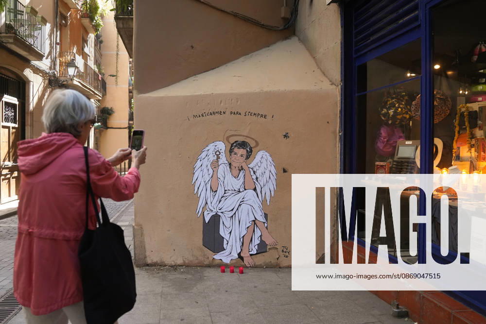 Maricarmen Forever, the new work by street artist TVBoy in Barcelona The work Maricarmen Forever by street artist TVBoy, as of October 9, 2026, in Barcelona, Catalonia, Spain. Street artist TVBoy has depicted Maricarmen with angel wings and a key in her hand, paying tribute to the elderly woman who was evicted from her apartment a few weeks ago following her death, with the phrase Maricarmen Forever OCTOBER 9, 2026 Barcelona Catalonia Barcelona Catalonia Spain