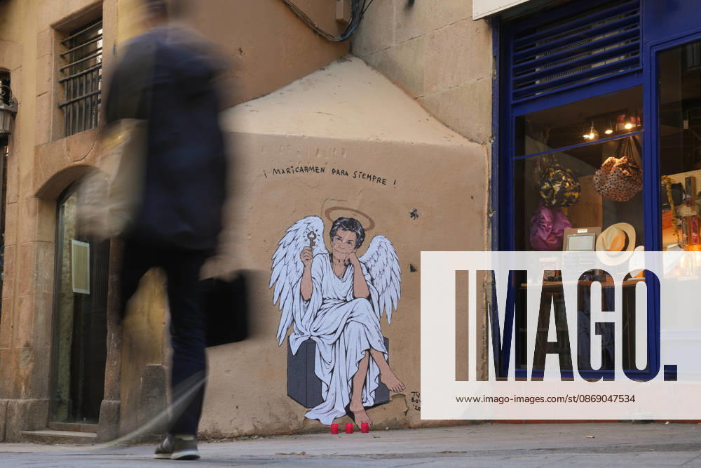 Maricarmen Forever, the new work by street artist TVBoy in Barcelona The work Maricarmen Forever by street artist TVBoy, as of October 9, 2026, in Barcelona, Catalonia, Spain. Street artist TVBoy has depicted Maricarmen with angel wings and a key in her hand, paying tribute to the elderly woman who was evicted from her apartment a few weeks ago following her death, with the phrase Maricarmen Forever OCTOBER 9, 2026 Barcelona Catalonia Barcelona Catalonia Spain