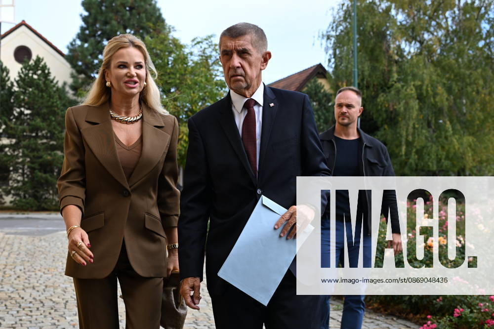 The two-day elections to municipal assemblies started in the Czech Republic together with the first round of the elections to one-third of the Senate, on October 9, 2026. On the photo come to vote Czech Prime Minister Andrej Babis (ANO) and his wife Monika Babisova, in Pruhonice, Czech Republic. (CTKxPhoto KaterinaxSulova) CTKPhotoP2026100904872 CTKPhotoP2026100904872